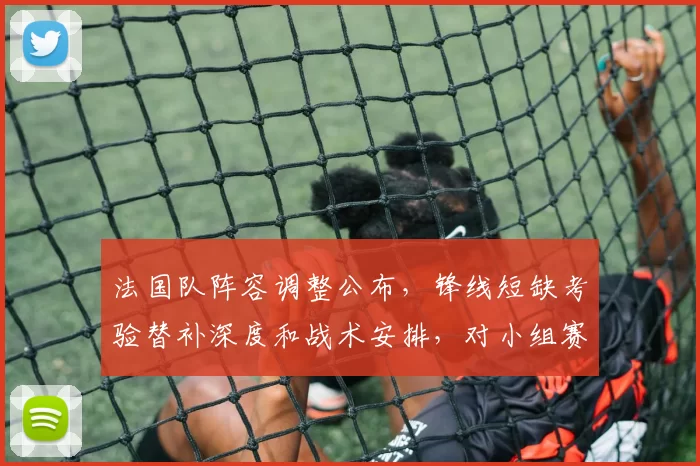 法国队阵容调整公布,锋线短缺考验替补深度和战术安排,对小组赛影响